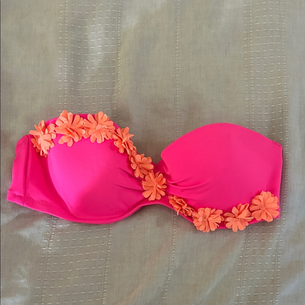 Victoria's Secret Pink and Orange Bikini Top